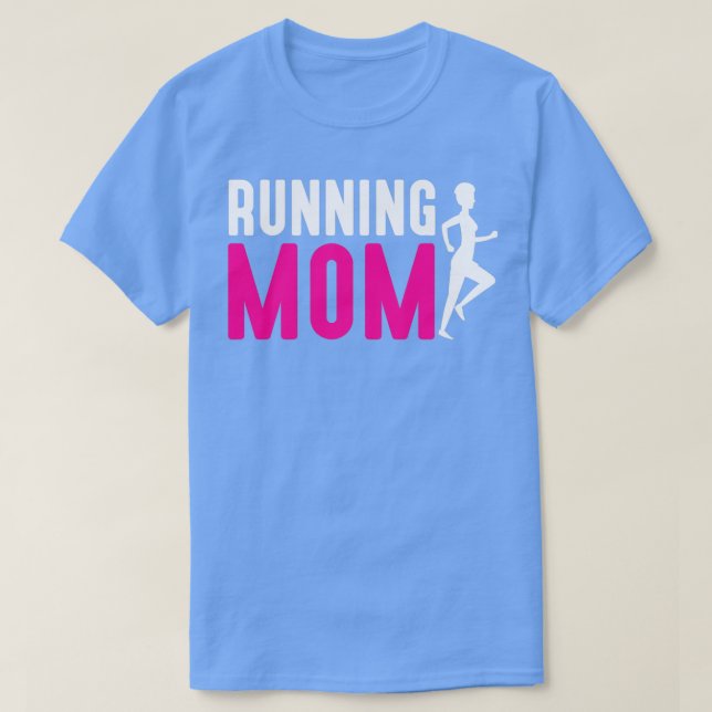 Running Mom Athlete marathon Mother Sport Runner T Shirt (Design framsida)