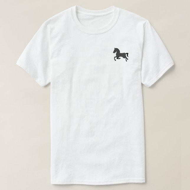 Running Mörk Horse 🐎 Logotyp Anpassade Festival T Shirt (Design framsida)