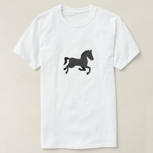 Running Mörk Horse 🐎 Logotyp Anpassade Festival T Shirt (Design framsida)