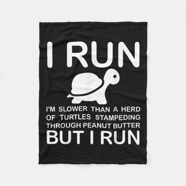 Running Motivation Turtle  Fleecefilt (Framsidan)