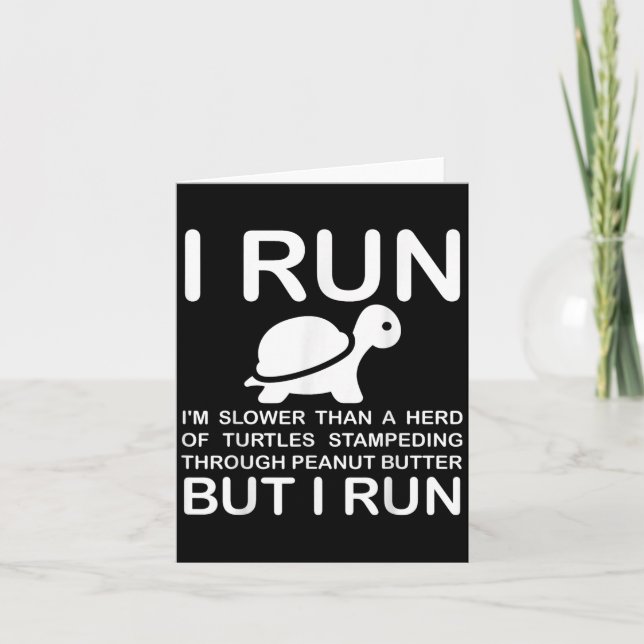 Running Motivation Turtle  Kort (Framsida)
