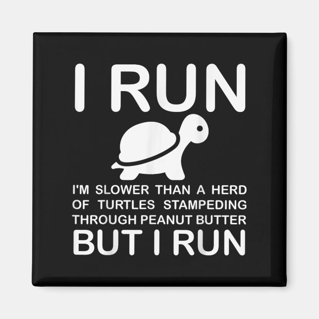 Running Motivation Turtle  Magnet (Framsidan)