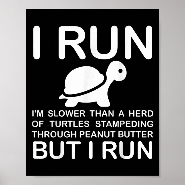 Running Motivation Turtle  Poster (Framsidan)