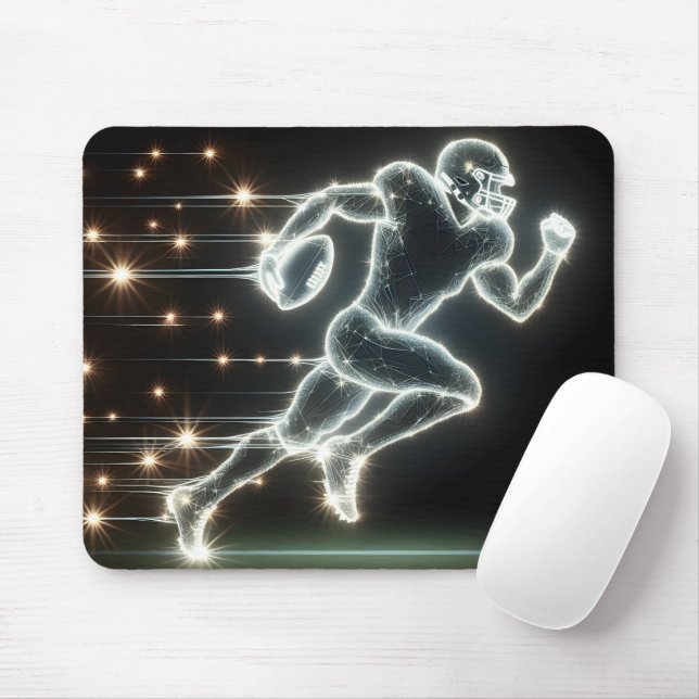 Running Neon Football Player Musmatta (Med mus)