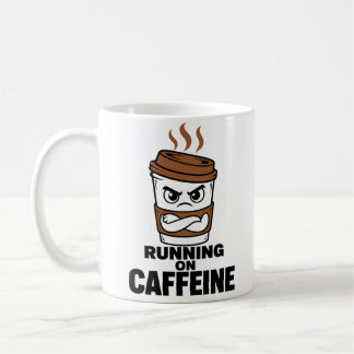 Running On Caffeine Funny Coffee Mug Kaffemugg