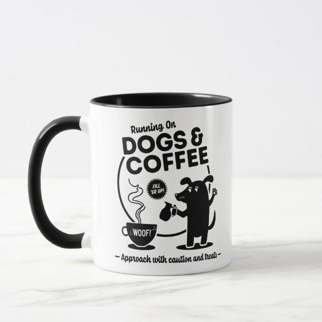 Running on Dogs and Coffee 11 oz. Combo Mugg (Vänster)