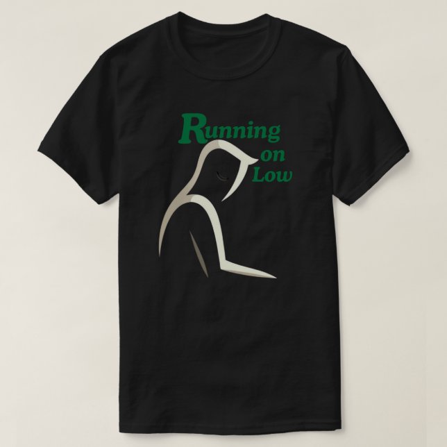 Running on Low Human Silhouette – Calm Low Energy  T Shirt (Design framsida)