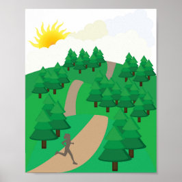 Running Outdoors Poster