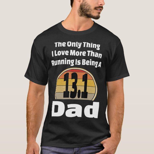 Running Pappa 13 1 Halvmaraton Springer Far Athle T Shirt (Framsida)