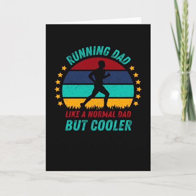 Running Pappa - Coola Fars dag Gift Kort (Framsida)