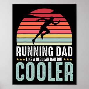 Running Pappa Funny Marathon Springer Fars dag Dis Poster