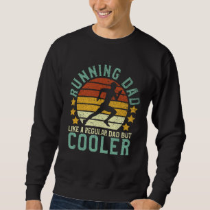 Running Pappa Funny Marathon Springer Fars dag Gif Lång Ärmad Tröja