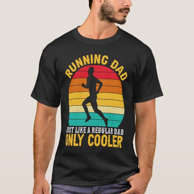 Running Pappa Marathon Springer Fars dag Coach T Shirt (Framsida)