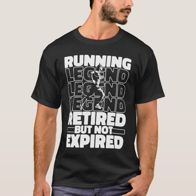 Running Retired Jogging Run Jogger  Runner T Shirt (Framsida)