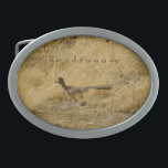 Running Roadrunner Bälte Buckle<br><div class="desc">Foto taget i Colorado. Anpassade. Finns i ovala eller rektangulära former.</div>