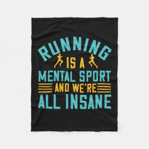 Running - Running är en mental sport Fleecefilt