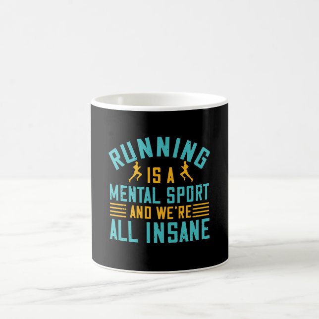 Running - Running är en mental sport Kaffemugg (Center)