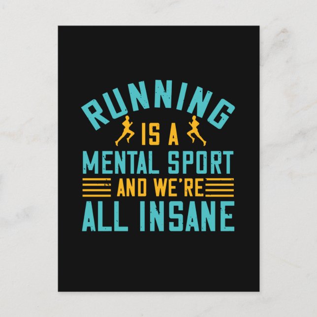Running - Running är en mental sport Vykort (Framsida)
