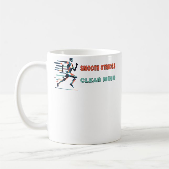 Running Smooth Strides Clear Mind A Runners Kaffemugg (Vänster)