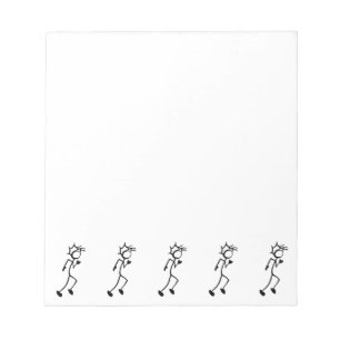 Running Stickman Track och Fält Anteckningsblock