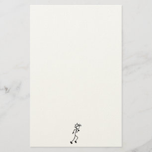Running Stickman Track och Fält Brevpapper
