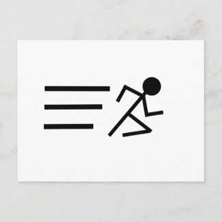 Running Stickman Vykort