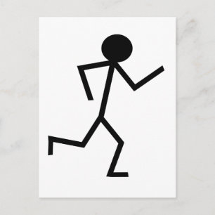 Running Stickman Vykort