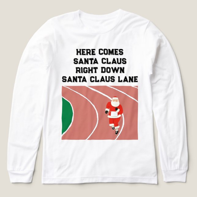 Running Track and Field Christmas T-Shirt (Design framsida)