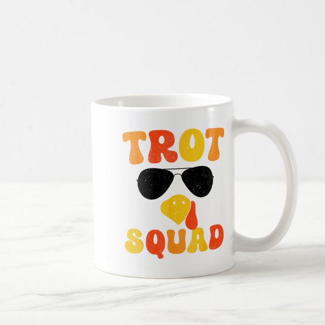 Running Turkey Sungles Trot Squad Thanksgiving  Kaffemugg (Höger)