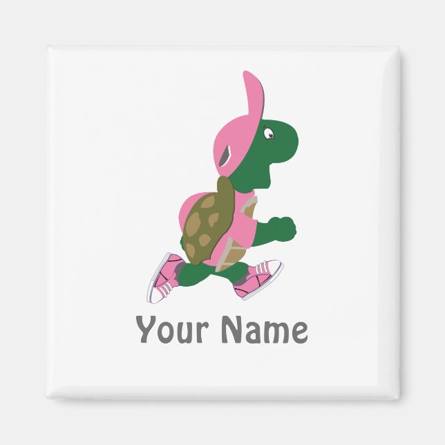 Running Turtle Personalize Magnet (Framsidan)