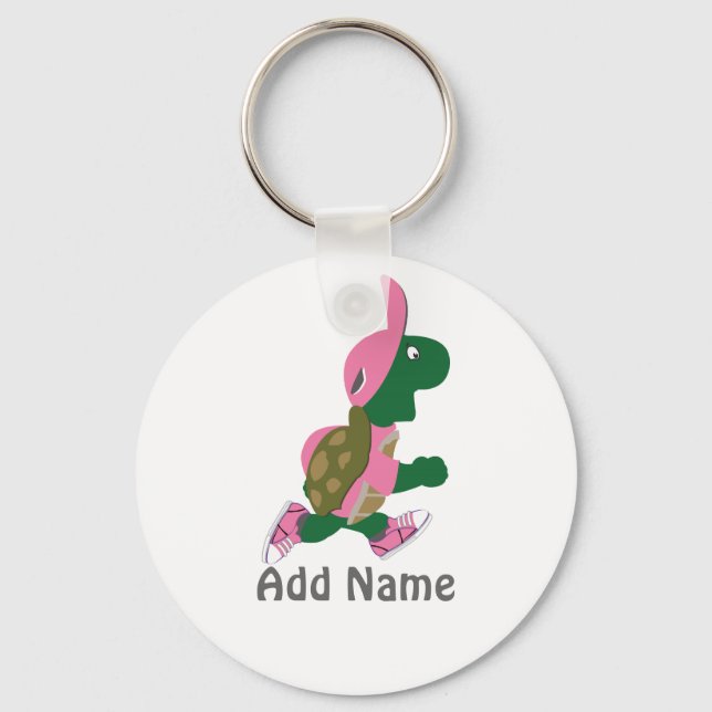 Running Turtle Personalize Nyckelring (Framsida)