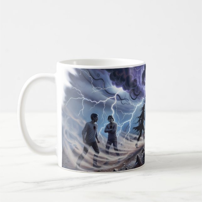 Running Up That Hill — Storm och blixtöverspänning Kaffemugg (Vänster)