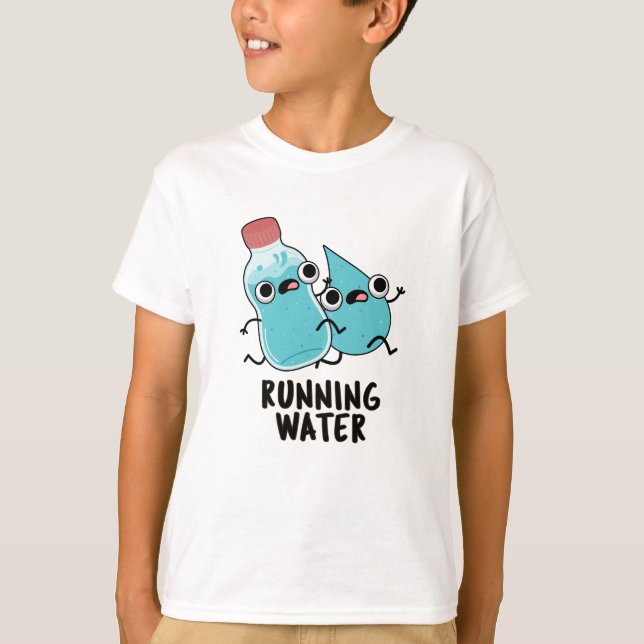 Running Vatten Funny Vatten Pun T Shirt (Framsida)