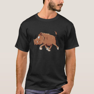 Running Vild Boar I Hunting Vilda djur I Hog Hun T Shirt