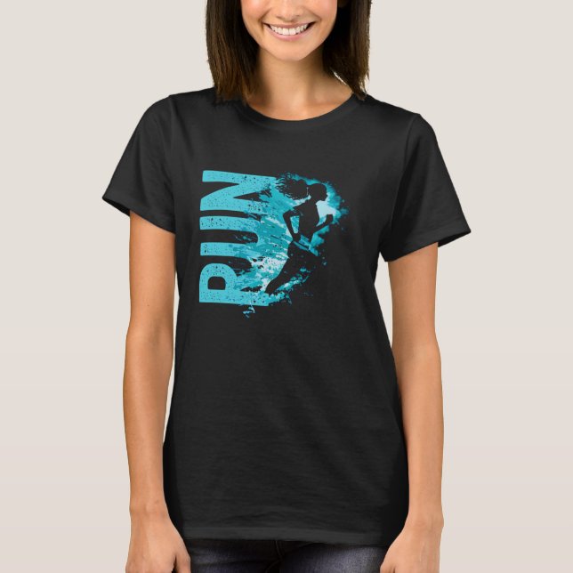Running Walking  Runner Girls Women  1 T Shirt (Framsida)