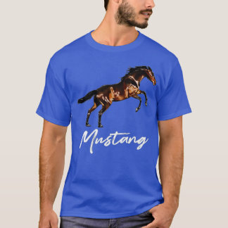Running Wild Mustang Horse breed Equestrian Lover  T Shirt