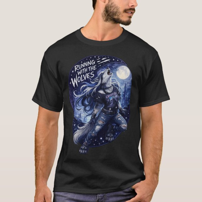 Running With The Wolves T Shirt (Framsida)