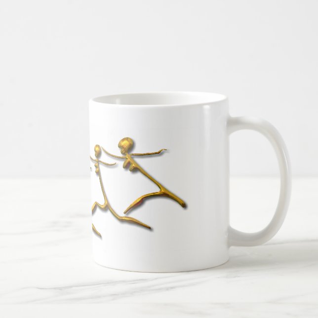 Running Women guld Kaffemugg (Höger)