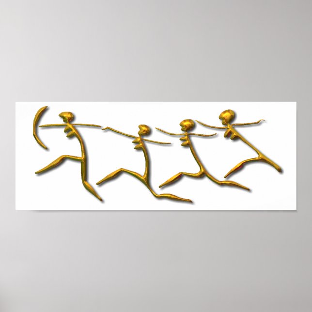 Running Women guld Poster (Framsidan)