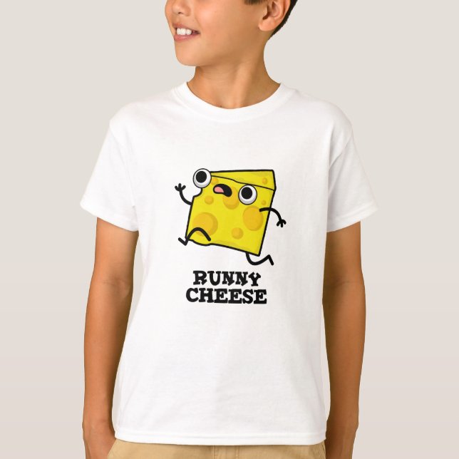 Runny Cheese Funny Food Pun T Shirt (Framsida)