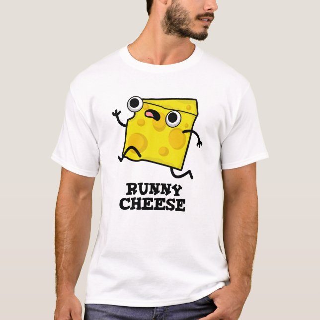 Runny Cheese Funny Food Pun T Shirt (Framsida)