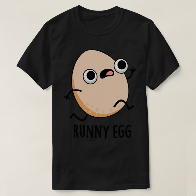 Runny Egg Cute Food Pun 1 T Shirt (Design framsida)