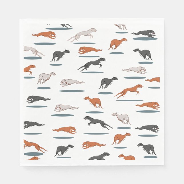 RUNNY GRÅTT HOUND 12000 TRANS PAPPERSSERVETT (Framsidan)