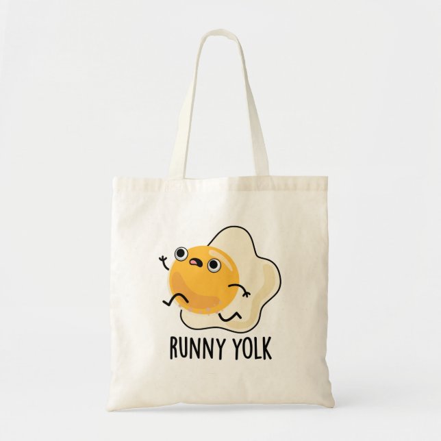 Runny Yolk Funny Food Egg Pun Tygkasse (Framsidan)