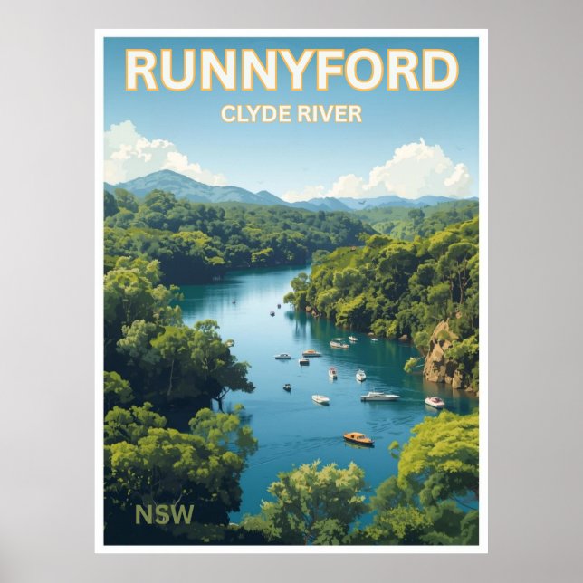 Runnyford, Clydefloden, NSW Poster (Framsidan)