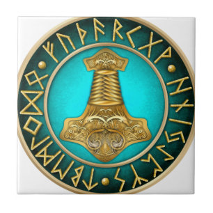 Runor - Thors bulta - kricka Kakelplatta