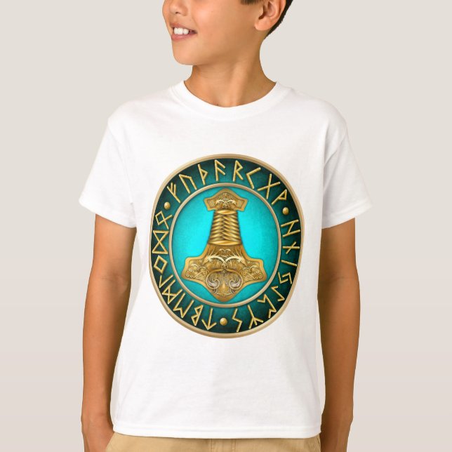 Runor - Thors bulta - kricka Tee (Framsida)