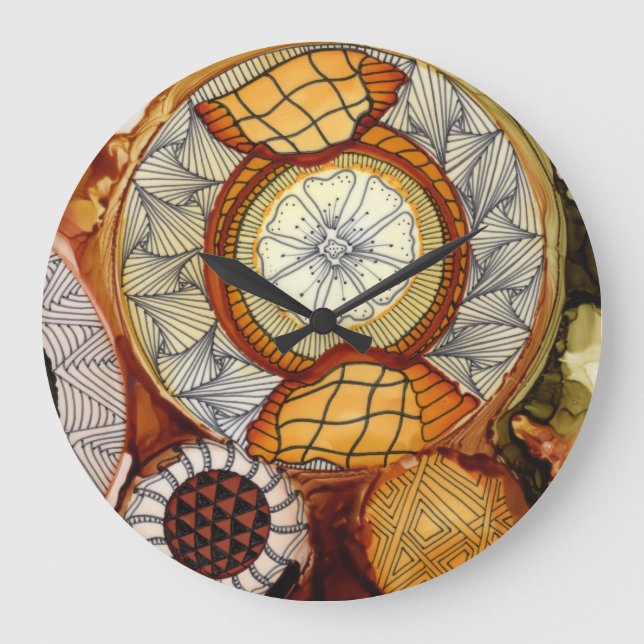 Runt akrylklocka i Maskin Stor Klocka (Framsida)