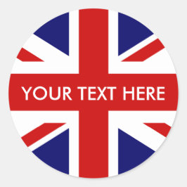Runt brittiskt Jack-klistermärke | Kuvertförseglin Klistermärke
