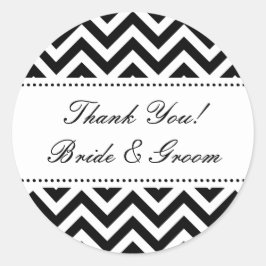 Runt Bröllop tack för dina klistermärken | Kuvertf